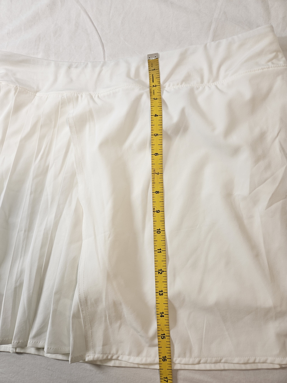 Lole White Pleated Athletic Tennis Skort with Hidden Pockets Asymetric NWT Large - Picture 4 of 8